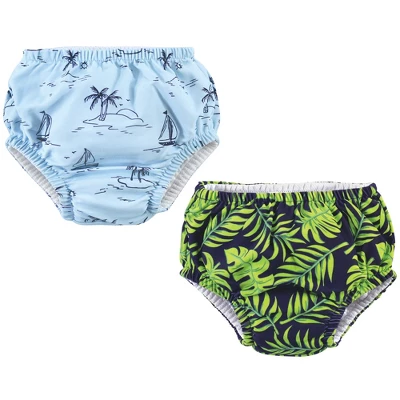 Hudson Baby Infant And Toddler Boy Swim Diapers, Tropical Leaves 6 Hudson Baby Infant And Toddler Boy Swim Diapers, Tropical Leaves - Image 4