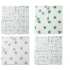 Bacati - Soccerball Green/Gray Muslin Swaddling Blankets Set Of 4