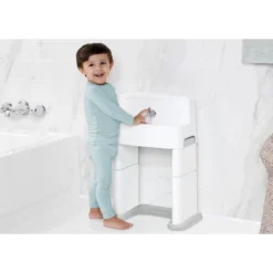 Delta Children PerfectSize 3-in-1 Convertible Sink, Step Stool And Bath Toy For Toddlers/Kids' Perfect For Potty Training - White/Gray -Baby Products Store GUEST a64df726 5f2a 496b b761 1dd60147e9e9