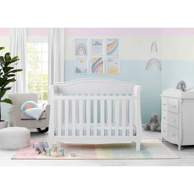 Delta Children Lancaster 4-in-1 Convertible Crib - Bianca White 4 Delta Children Lancaster 4-in-1 Convertible Crib - Bianca White - Image 2