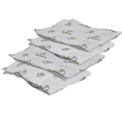 Bacati - Happy Monkeys Green/Gray/Beige Unisex Muslin Swaddling Blankets Set Of 4 -Baby Products Store GUEST af87d7cb 8495 4f17 9b3c 5c159172bba1