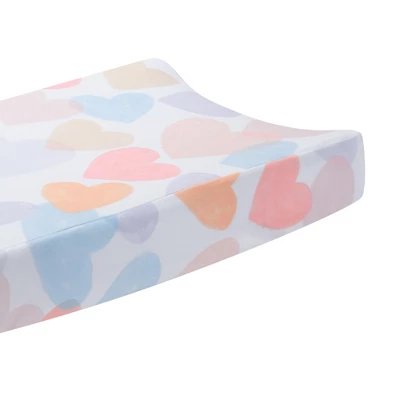 Bedtime Originals Rainbow Hearts Pink/Purple Baby/Infant Changing Pad Cover 4 Bedtime Originals Rainbow Hearts Pink/Purple Baby/Infant Changing Pad Cover - Image 2