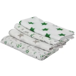 Bacati - Soccerball Green/Gray Muslin Swaddling Blankets Set Of 4 -Baby Products Store GUEST bd68b5d3 ec24 4cee a141 91ed66aae1fa