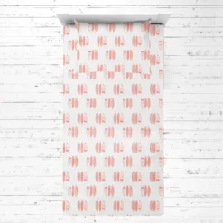 Bacati - Olivia Feathers Coral Muslin 3 Pc Toddler Bed Sheet Set -Baby Products Store GUEST c25af155 6c7f 4371 a125 48e0ce243577