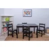 Rectangle Table With 4 Chairs Espresso - Gift Mark