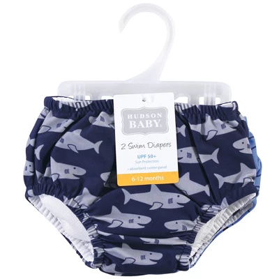 Hudson Baby Infant And Toddler Boy Swim Diapers, Sharks 3 Hudson Baby Infant And Toddler Boy Swim Diapers, Sharks