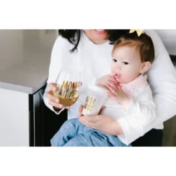 Pearhead Mom Juice Wine Glass And Baby Bottle