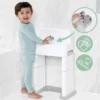 Delta Children PerfectSize 3-in-1 Convertible Sink, Step Stool And Bath Toy For Toddlers/Kids' Perfect For Potty Training - White/Gray