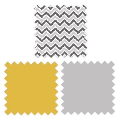 Bacati - Ikat Dots Giraffe Yellow Grey Muslin Neutral 8 Pc Crib Set With Crib Rail Guard 8 Bacati - Ikat Dots Giraffe Yellow Grey Muslin Neutral 8 Pc Crib Set With Crib Rail Guard - Image 6