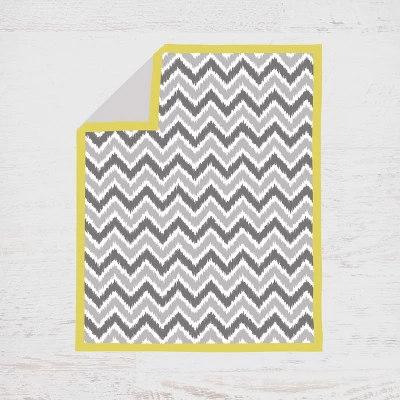 Bacati - Ikat Dots Giraffe Yellow Grey Muslin Neutral 8 Pc Crib Set With Crib Rail Guard 4 Bacati - Ikat Dots Giraffe Yellow Grey Muslin Neutral 8 Pc Crib Set With Crib Rail Guard - Image 2