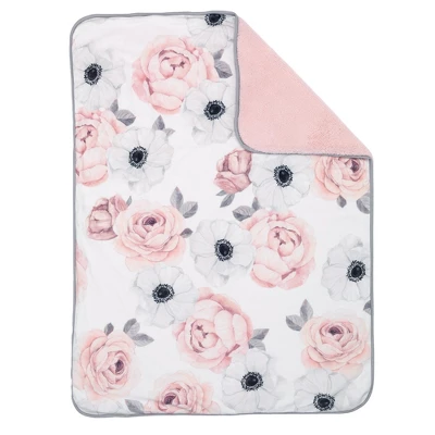 Lambs & Ivy Floral Garden Watercolor Floral Pink Ultra Soft Baby Blanket 3 Lambs & Ivy Floral Garden Watercolor Floral Pink Ultra Soft Baby Blanket