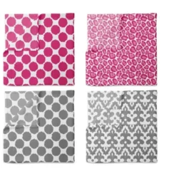 Bacati - Ikat Dots Leopard Pink Grey Girls 10 Pc Crib Set With 2 Crib Fitted Sheets 4 Muslin Swaddling Blankets -Baby Products Store GUEST cfd0064b f7cc 410e 87df 41e8bb493422
