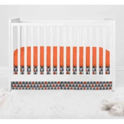 Bacati - Playful Fox Orange Gray 10 Pc Crib Bedding Set With Long Rail Guard Cover -Baby Products Store GUEST d2d9b358 21ed 4efd 96aa 7d193edd385d
