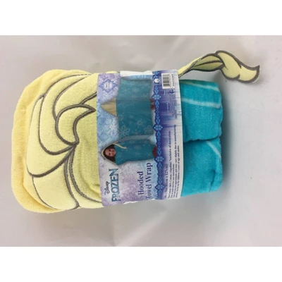 Frozen Elsa Hooded Bath Towel Blue 4 Frozen Elsa Hooded Bath Towel Blue - Image 2