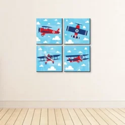 Big Dot Of Happiness Taking Flight - Airplane - Vintage Plane Kids Home Decor - 11 X 11 Inches Nursery Wall Art - Set Of 4 Prints For Baby's Room -Baby Products Store GUEST d5e3af87 4e13 4e20 a45b 0aa0f3ddcdd7
