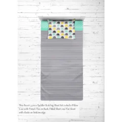 Bacati - Elephants Mint Yellow Gray 3 Pc Toddler Bed Sheet Set -Baby Products Store GUEST d7405b24 b59b 4e32 b0b7 5d0f63936b81