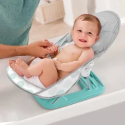 Baby Products Store 27 Summer Infant Deluxe Baby Bather Dashed Dots Gray/Aqua