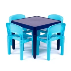 5pc Kids' Lightweight Plastic Table And Chair Set - Humble Crew -Baby Products Store GUEST dbae6a8a ba28 4e2a b76d 0155bc54217a