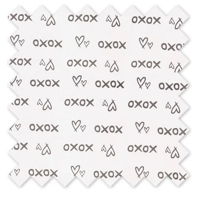 Bacati - Love Gray/White Kisses N Hugs Changing Pad Cover 10 Bacati - Love Gray/White Kisses N Hugs Changing Pad Cover - Image 8