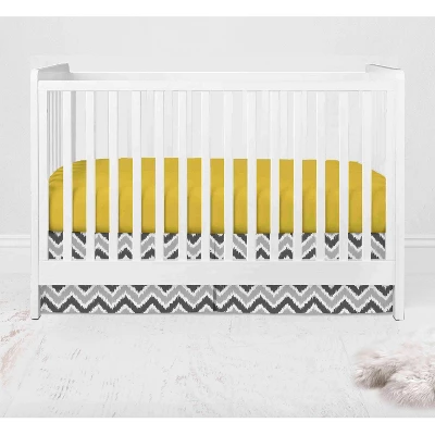 Bacati - Ikat Dots Giraffe Yellow Grey Muslin Neutral 8 Pc Crib Set With Crib Rail Guard 5 Bacati - Ikat Dots Giraffe Yellow Grey Muslin Neutral 8 Pc Crib Set With Crib Rail Guard - Image 3