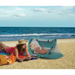 KidCo PeaPod Camp Lightweight Pop Up Child Portable Travel Bed Tent Extension With Retractable Sun Shade, Storage Pocket, And Carry Bag -Baby Products Store GUEST dff3cd19 e4b1 4901 9c6c 48229786e4e1