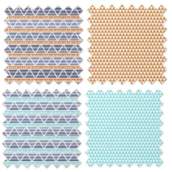 Bacati - Liam Aztec Print Aqua/Orange/Navy Triangles Muslin Swaddling Blankets Set Of 4 -Baby Products Store GUEST e1f7b930 dcee 4ed3 a5e8 6a32ce7f6dd8