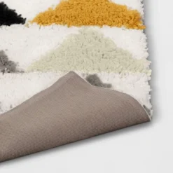 4'x5'6" Triangles Shag Kids' Rug Black/Cream - Pillowfort™ -Baby Products Store GUEST e44aac54 67f7 445d ac92 34dbc5ad1767