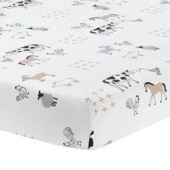 Lambs & Ivy Baby Farm Animals 5-Piece White/Taupe Baby Crib Bedding Set -Baby Products Store GUEST e6ab661d fffc 48b7 8e9a f394420f6334
