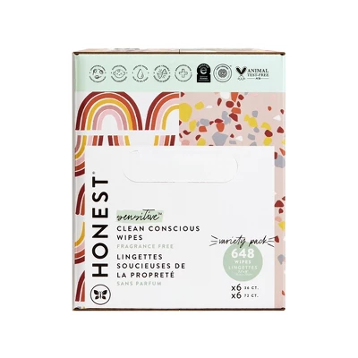 The Honest Company Plant-Based Baby Wipes Made With Over 99% Water - Variet Pack - 648ct 4 The Honest Company Plant-Based Baby Wipes Made With Over 99% Water - Variet Pack - 648ct - Image 2