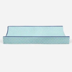 Bacati - Liam Aqua Triangles Quilted Muslin Changing Pad Cover -Baby Products Store GUEST e7f268d3 1fc1 4ebb b520 50fa92471cd9