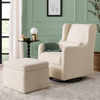 Carter's By DaVinci Adrian Swivel Glider With Storage Ottoman 3 Carter's By DaVinci Adrian Swivel Glider With Storage Ottoman