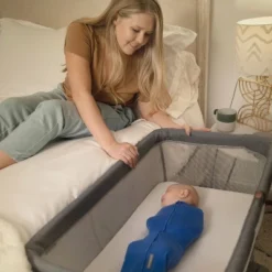 SwaddleMe Beginnings Bassinet Select - Compact Fold Multi-Position Baby Bassinet With Air Flow Mattress - Gray Tweed -Baby Products Store GUEST ec599802 f6c9 444d 9849 11cbeb50b72d