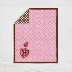 Bacati - Ladybugs Pink Chocolate 6 Pc Crib Bedding Set With Long Rail Guard Cover -Baby Products Store GUEST ed9fbe5f 874f 438b 9419 245e3de9f7c9