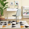 4'x5'6" Triangles Shag Kids' Rug Black/Cream - Pillowfort™