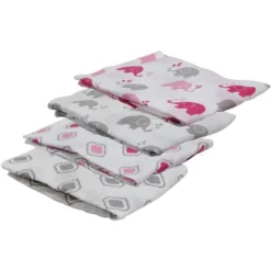 Bacati - Elephants Pink/Gray Muslin Swaddling Blankets Set Of 4 -Baby Products Store GUEST f1e4c0cb cec7 428b a236 0da9be09c92d