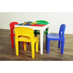 5pc 2 In 1 Square Plastic Activity Table And Chair Set - Humble Crew -Baby Products Store GUEST f6daf88b 641d 41f1 afde a675176079e2