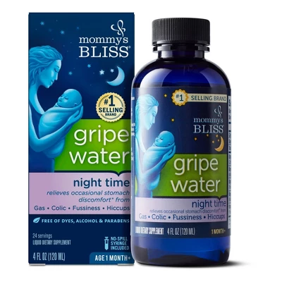 Mommy’s Bliss Mommy's Bliss Gripe Water Night Time For Colic, Gas Or Stomach Discomfort - 4 Fl Oz 3 Mommy’s Bliss Mommy's Bliss Gripe Water Night Time For Colic, Gas Or Stomach Discomfort - 4 Fl Oz